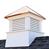 Manchester Vinyl Cupola, Perfect Size for a 3 Car Garage or Larger House, Pure Copper Roof