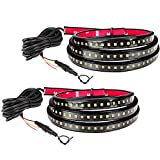 OFFROADTOWN 2pcs 70 Inch Truck LED Board Running Light for Extended & Crew Cab Trucks White/Amber Turn Signal Side Marker & Courtesy LED Lighting Strips Running Lights Kit for Trucks Pickup SUV