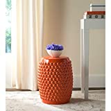 Safavieh Stella Glazed Ceramic Decorative Garden Stool, Orange