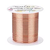 BENECREAT 22 Gauge 55 Yards Jewelry Beading Wire Tarnish Resistant Copper Wire for Beading Wrapping and Other Jewelry Craft Making