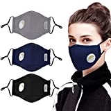 Mouth Mask,Aniwon 3 Pack Anti Dust Pollution Mask with 6 Pcs Activated Carbon Filter Insert Fashion Cotton Face Mask PM2.5 Dust Mask for Men Women