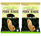 Spicy Dill Pork Rinds | Southern Recipe Small Batch | Keto Friendly, Gluten Free, Low Carb Food | 7g Collagen Per Serving | High Protein | 4 Oz Bag (Pack of 2)