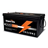 LiTime 12V 200Ah LiFePO4 Lithium Battery With 2560Wh Energy Max. 1280W Load Power Built-in 100A BMS,10 Years Lifetime 4000+ Cycles, Perfect for RV Solar Energy Storage Marine Trolling motor