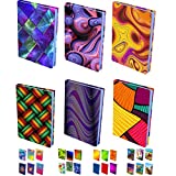 InstyleCraft Stretchable Fabric Book Cover-6 N1-Pattern Prints, for Medium to Jumbo Size Schoolbooks Hardcover,Textbooks, FITS Most Books Covers up to 9 x 11 Inches, No Adhesive, Reusable New Designs