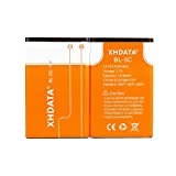 XHDATA BL-5C Battery 3.7V 1500mAh Rechargeable Battery Large Capacity for Radio for Home with Current Protection (2 Pieces)