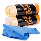 HOTOR Car Drying Towel for Car Wash, 26'' x 17'', Super Absorbent Chamois Cloth for Car with Quick Dry Design, Durable and Multipurpose PVA Shammy Cloth for Car Dusting, Drying and Detailing