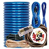 Audiobank BCC4AB 4 Gauge 3600Watts Car Amplifier Installation Power Amp Wiring Kit Inline AGU Fuse Holder & 80A Fuse and All The Accessories / Terminal Included Blue