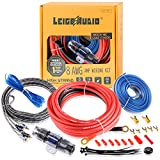 LEIGESAUDIO 8 Gauge Subwoofer Wiring Kit Ture 8 AWG Amplifier Installation Wiring Kit - Car Amp Wiring Kit Helps You Make Connections and Brings Power to Your Radio, Subwoofer and Speakers