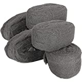 5 Rolls (65 Ft) #0000 Steel Wool 80g 13ft Super Fine Steel Wool Finest Grade Wire Wools Pads for Woodworking, Glass, Floor and Furniture Restoration, Plugging Pipes, Vents and Wall Holes