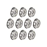 uxcell F625ZZ Flanged Ball Bearing 5x16x5mm Shielded Chrome Steel Bearings 10pcs