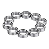 Donepart 5mm ID 9mm OD 3mm Thick Miniature Bearings MR95ZZ Ball Bearing Double Shielded and Pre-Lubricated Steel Bearings (Pack of 10)
