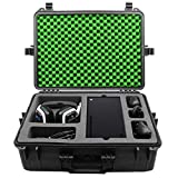 CASEMATIX Hard Shell Travel Case Compatible with Xbox Series X Console, Controllers, Headset and Other Accessories - Waterproof and Crushproof Carrying Case with Customized Foam Interior