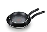 T-fal Initiatives Nonstick Fry Pan Cookware Set, 8 & 10.5 inch, Black