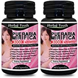 Extreme Pure & Natural Bust Breast Enlargement 120 Capsules Pueraria Mirifica 3000 2 Bottles