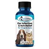 BestLife4Pets Ear Infection Relief for Dogs and Cats - Dog Ear Infection Treatment Supplement; Cat Supplements for Ear Itching, Swelling, Otitis, Pain & Inflammation - Easy to Use Pills (450 ct)