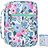 G-LEAF Bible Cover Case/Book Cover Floral Pattern With Handle Fits for Standard Size Bible,7.5x10x2.5 In