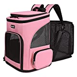 HALOVIE Pet Carrier Backpack Expandable for Cats Dogs Under 18 LB, Breathable Mesh Cat Backpack Carrier Bag, Foldable Dog Backpack Carrier for Small Dogs Rabbits Puppies