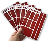 Jusmar Waterproof Red Reflective Stickers (5 Pack) 45pcs High Intensity Reflector Decals for Hard and Flat Surfaces, for Night Visibility