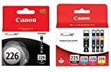 Canon PGI 225 / CLI 226 5-Pack Genuine OEM Ink Cartridges Full Set CYMK,BK