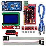 OSOYOO 3D Printer Kit with RAMPS 1.4 Controller + Compatible Mega 2560 board + 5pcs A4988 Stepper Motor Driver with Heatsink + LCD 12864 Graphic Smart Display Controller with Adapter for Arduino RepRap