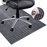 Mymyth Office Chair Mat with Stripe - Free Cut, Desk Chair Mat for Hardwood Floor, 48"x36" Hard Floor Protector Mat, Bath Mat & Indoor Doormat for Entrance，Multi-Purpose Chair Carpet for Home