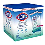 Clorox Disinfecting Cleaning Wipes On The Go, Kills Bacteria, Cold & Flu Viruses, Removes Common Allergens & Germs, Cleans Bathroom Surfaces for Travel, Vacation, Shopping (12 x 30 = 360 Wipes)