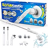 Scrubtastic Spin Scrubber, Electric Shower Scrubber – Rechargeable, Multipurpose Extendable Tile Cleaner, Bathroom, Floor & Grout Bathtub Power Scrubber with 3 Rotating Brush Heads, Improved for 2021