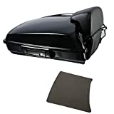 TCT-MOTORPARTS 5.5'' Vivid Black Razor Tour Pack Pack Trunk w/Backrest Pad Fit for Harley Touring Models Road King, Road Glide, Street Glide, Electra Glide, Ultra-Classic 2014-2023