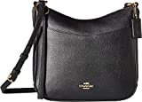 COACH Polished Pebble Leather Chaise Crossbody Gold/Black One Size