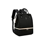 V-COOOL Breast Pump Bag with Cooler Double-layer Fresh-Keeping Bag Double Layer for Mother Outdoor Working Backpack with USB Charging Port(Black)