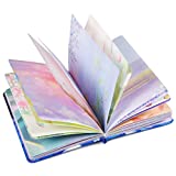 PU Leather Colorful Blank Writing Journal for Women, Hardcover Notebooks Personal Diary, Beautiful Journal to Write in, Art Sketchbook, Gift for Women Girls, 258 Pages （Light Blue & Girl）