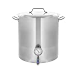 CONCORD Stainless Steel Home Brew Kettle Stock Pot (Weldless Fittings) (20 QT/ 5 Gal)