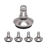 Office Chair Bell Glides Replacement, Replace Swivel Caster Wheels to Fixed Stationary Foot, Dia 7/16"(11mm) stem fit Most Office Chair, Anti-Slip Low Profile Bell Glides Feet Set of 5