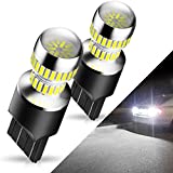 AUXITO Upgraded 7440 7443 LED Bulbs for Reverse Lights T20 7441 7444 LED Light Bulb for Backup Tail Brake Signal Parking Daytime Running Lights, 6000K Xenon White