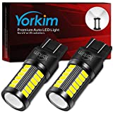 Yorkim 7440 Led Bulb Bright White Lights, T20 Led Bulbs, 7443 Led Bulbs, 7441 Led Bulbs, W21W Led Lights, 7444 Bulbs, for reverse/backup/brake light - 5730 33 SMD pack of 2