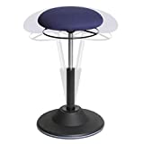 Seville Classics Modern Ergonomic Pneumatic Height Adjustable 360-Degree Swivel Stool Chair, for Drafting, Office, Home, Garage, Work Desk, Blue, airLIFT Sit Stand Balance and Wobble