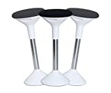 SUN-FLEX Ergonomic Height Adjustable Balance Foot Stool at Work Wobble Chair for Home Office Sit Stand Desk Stool with Natural and Active Posture (White)