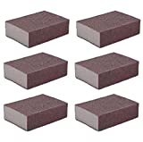 Liyafy Sponge Emery Cloth Sandpaper Blocks Buffing Diamond Polishing Pads Hand Sanding Tool 6pcs (220 Grit)