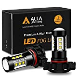 Alla Lighting CANBUS 2504 PSX24W LED Fog Lights Bulbs Xtreme Super Bright 80W High Power Chipsets12V 12276 Error Free, 6000K Xenon White