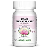 Maxi Health Prenatal Vitamin With Methyl Folate - Easy To Swallow Small Multivitamin Capsules - Over 20 Essential Vitamins and Minerals for Pregnant and Lactating Women - 60 Count