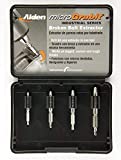 Alden 4507P Grabit Micro Broken Bolt Extractor 4 Piece Kit - Small Bolt and Screw Remover - Made in the USA