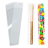 Cellophane Bags, Cello Bag, Self Sealing Treat Bags, Self Adhesive Sealing Clear Plastic Bags, Resealable Cellophane Bag for Pretzel rods, Candy, Snack 2 x 8 Inch pretzels individual bags 100 Pcs