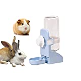 Mcgogo Rabbit Water Bottle, Guinea Pig Water Bottle,17oz Hanging Fountain Automatic Dispenser No Drip Water Bowl for cage (Blue)