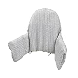 High Chair Cushion, New Type High Chair Cover Pad/pad for High Chair,highchair Cushion for IKEA Antilop Highchair,Built-in Inflatable Cushion,Baby Sitting More Comfortable (Gray Stripes)