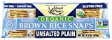 Edward & Sons Brown Rice Snaps, Unsalted Plain with Organic Brown Rice, 3.5 Ounce Packs (Pack of 12) (SHOMASPV2178)