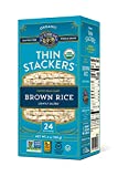 Lundberg Organic Thin Stackers, Brown Rice, Lightly Salted, 6 oz (Pack of 1), Thin Rice Cakes, Gluten-Free, Vegan, Healthy Snacks