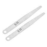 uxcell Metric Thickness Feeler Gauge 0.1mm Stainless Steel Measuring Tool for Gap Width 2pcs