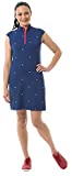 SanSoleil Women's Solstyle Cool Sleeveless Dress - Flag Day Navy - Small