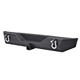 Paramount Automotive Restyling 51-0014 Black Rear Heavy Duty Rock Crawler Bumper (Jeep Wrangler YJ/TJ)