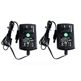 2 Pack AC Adapter DC 12V 2A Power Supply 5.5mm x 2.1mm for CCTV Cameras DVR Strip LED UL Listed FCC